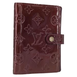 LOUIS VUITTON Vernis Agenda PM Day Planner Cover Amarante R21026 LV Auth BA8894